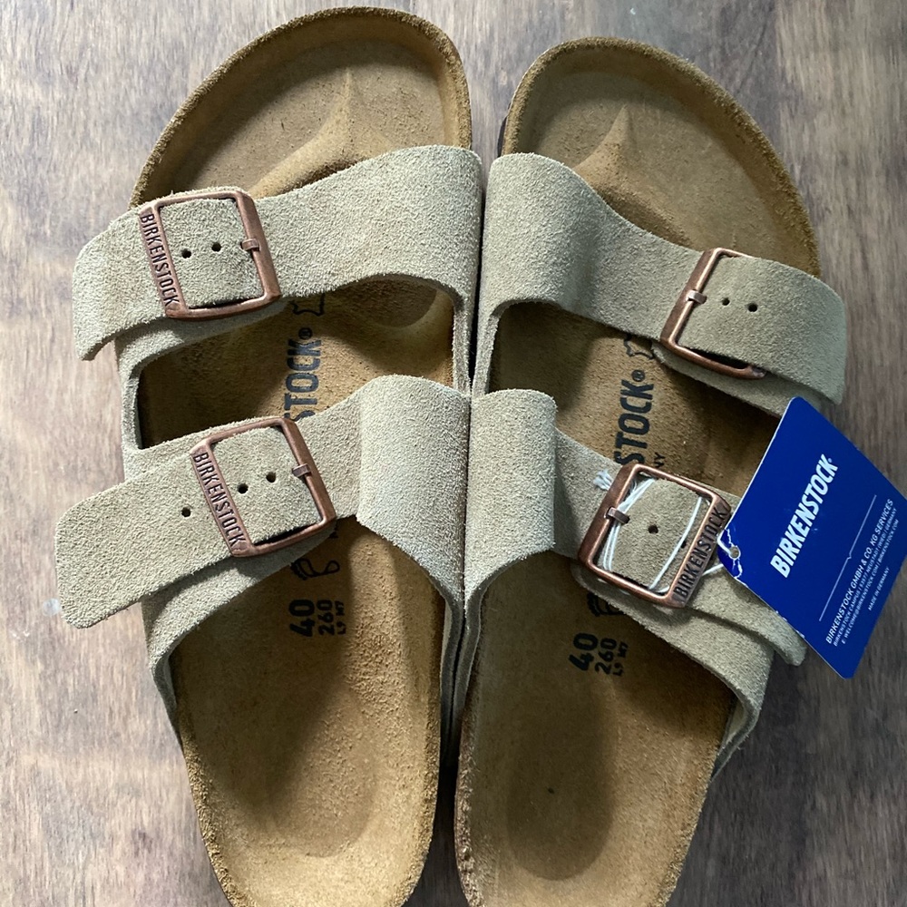 Birkenstock Arizona Suede Leather Taupe